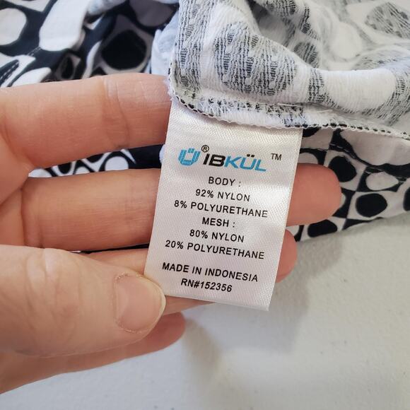 IBKUL Shirt Womens Medium Black White Long Sleeve Quarter Zip UPF 50+ Golf - Picture 7 of 9